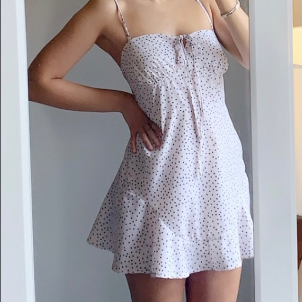 Boohoo Black and White Flare Dress